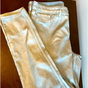 Elie Tahari silver skinny jeans